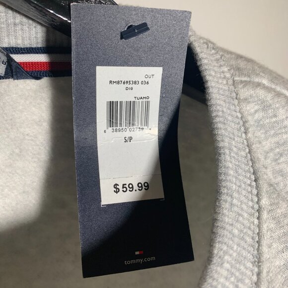 NWT Tommy Hilfiger Jersey Knit Sweatshirt in Grey - Picture 2 of 2